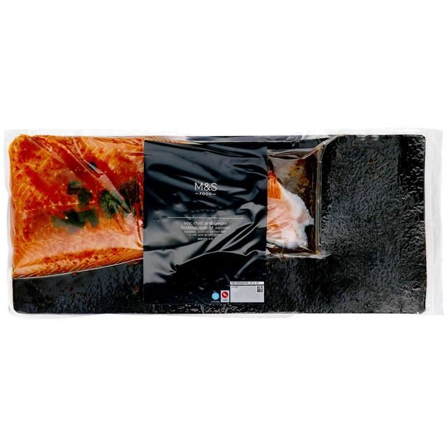 M&S Scottish Salmon with a Soy & Ginger Glaze Boneless   1kg