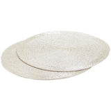 M&S Set of 2 Beaded Placemats Silver 2 per pack