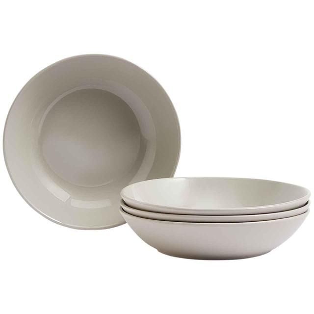 M&S Set of 4 Everyday Stoneware Pasta Bowls Natural 4 per pack