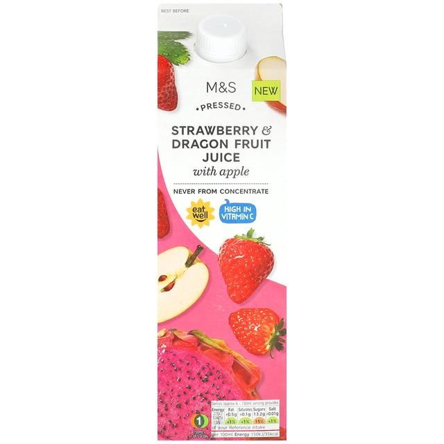 M&S Strawberry & Dragon Fruit Juice 1L