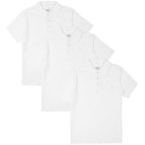 M&S Unisex Pure Cotton Polo Shirts 12-13 Years White   3 per pack