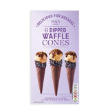 M&S VIVA 6 Dipped Waffle Cones 6 per pack