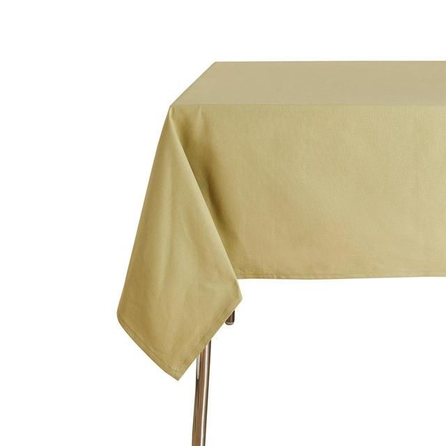 M&S Washable Pure Cotton Tablecloth Green