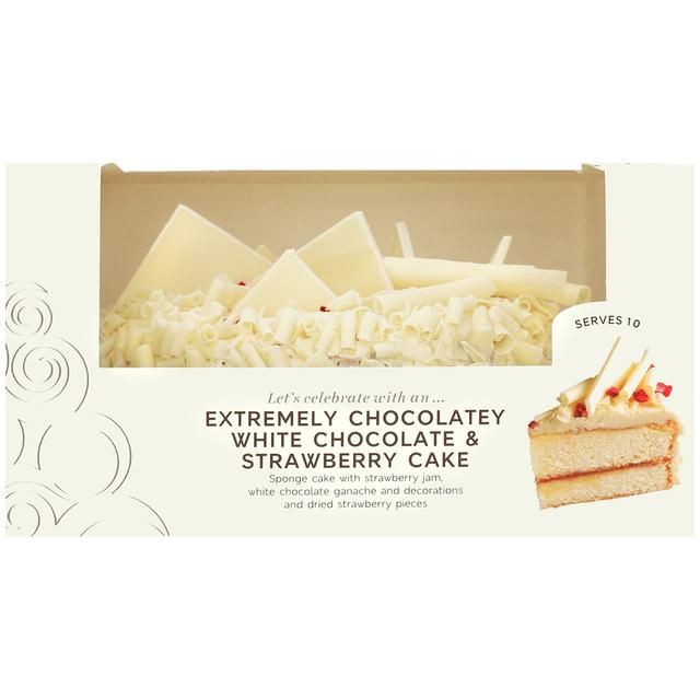 M&S White Chocolate & Strawberry Cake 880g