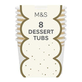 M&S White & Gold Paper Dessert Tubs 8 per pack