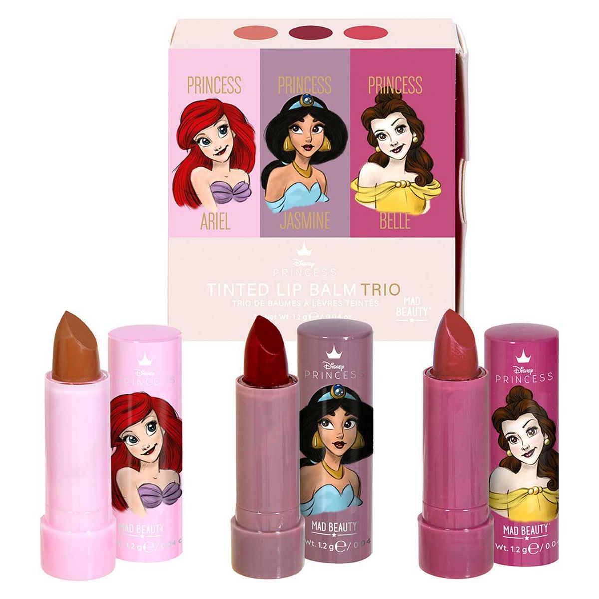 Mad Beauty Disney Princess Lip Balm Trio 3 x 1.2g