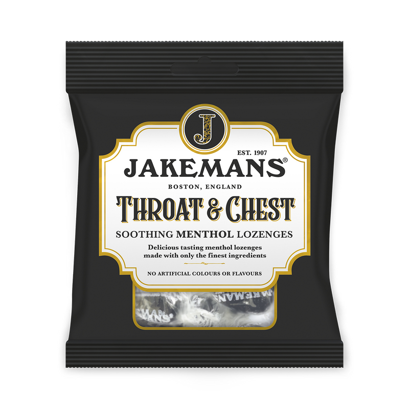 Jakemans Original Throat Chest Soothing Menthol Sweets 73g Bag