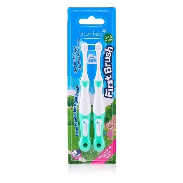 Brush Baby FirstBrush Baby Toothbrush Double Pack - Teal