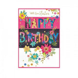 Simon Elvin With Love Sister Flowers BirthdayCard(Pack of 6)