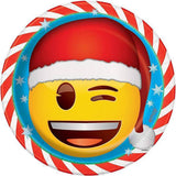 Unique Party Emoji Christmas Disposable Plates (Pack of 8)
