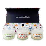 Candlelight Congratulations Set of 3 Candles Gift Box Bright Stars