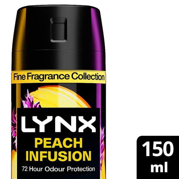 Lynx 72Hr Fine Fragrance Peach Infusion Body Spray 150Ml
