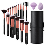 Livingandhome 16pcs Professional Makeup Brush Set- Black