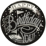 Amscan Paper Round Happy Birthday Party Plates (Pack of 18)