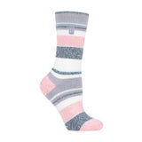 Ladies Thin Lite Winter Patterned Thermal Socks 4-8