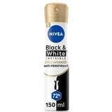بخاخ مزيل العرق NIVEA Black & White Silky Smooth Spray 150 مل