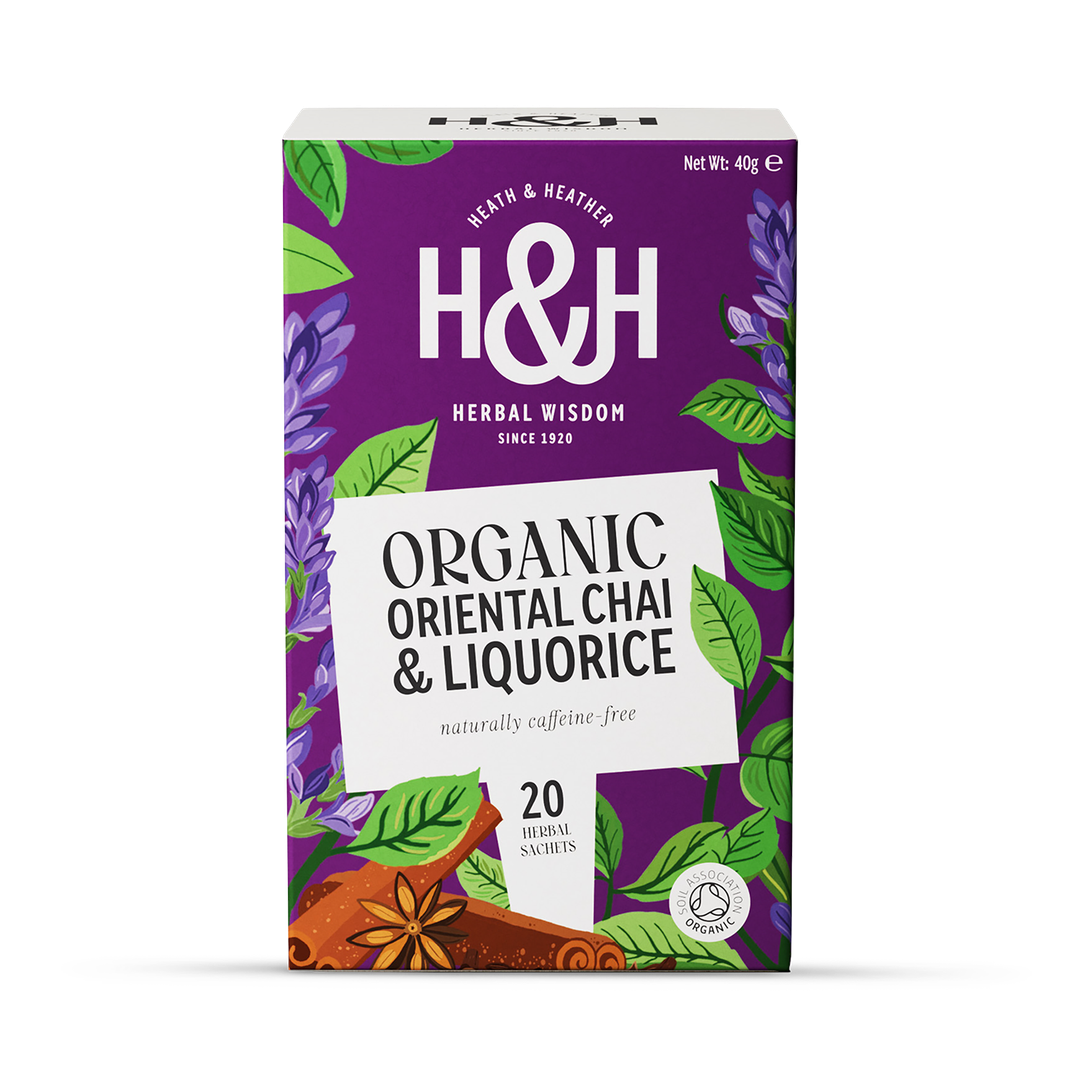 Heath Heather Organic Oriental Chai Liquorice 20 Tea Bags