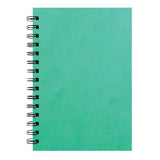 Material: Paper. Length: 212mm. Width: 148mm. 200 Pages, Feint Ruled, Hardback, Perforated, Twin Wire Binding. 80gsm.
