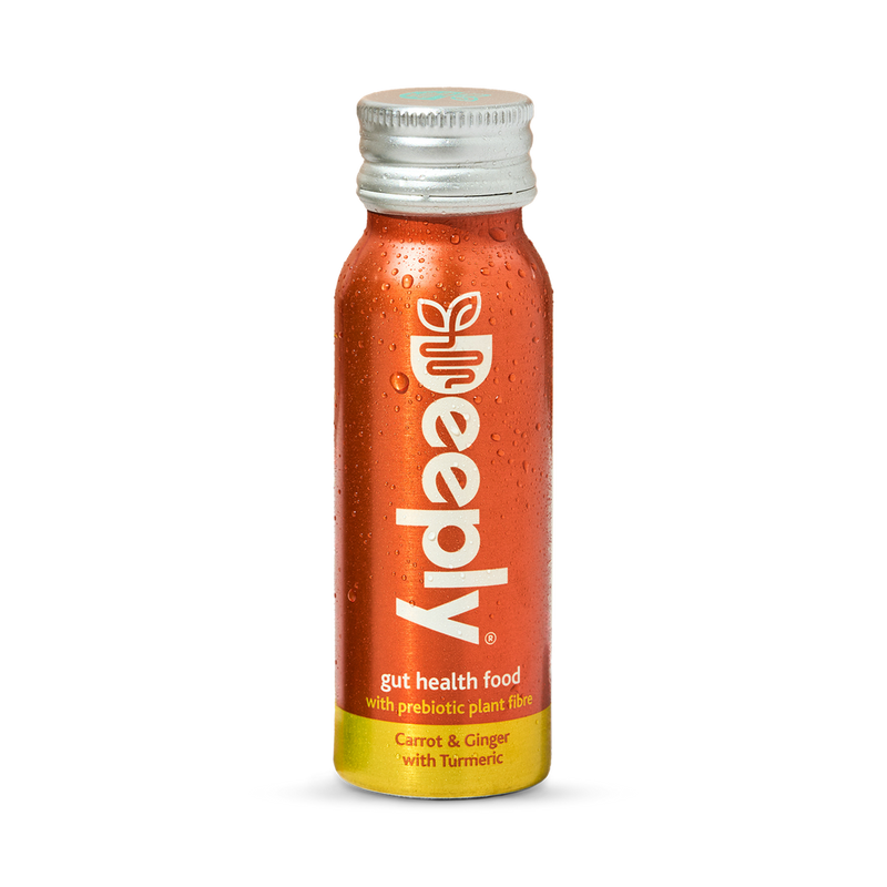 Deeply Gut Health Mat Med Prebiotisk Plantefiber Gulrot Ingefær Med Gurkemeie 65ml