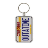 Back To The Future License Plate Rubber Keyring
