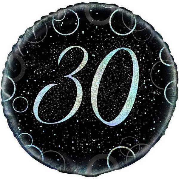 Unique Party Glitz Folienballon zum 30. Geburtstag