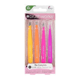 Brushworks 4 Piece Combination Tweezer Set - Brights