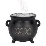 Something Different Triple Moon Cauldron Incense Burner
