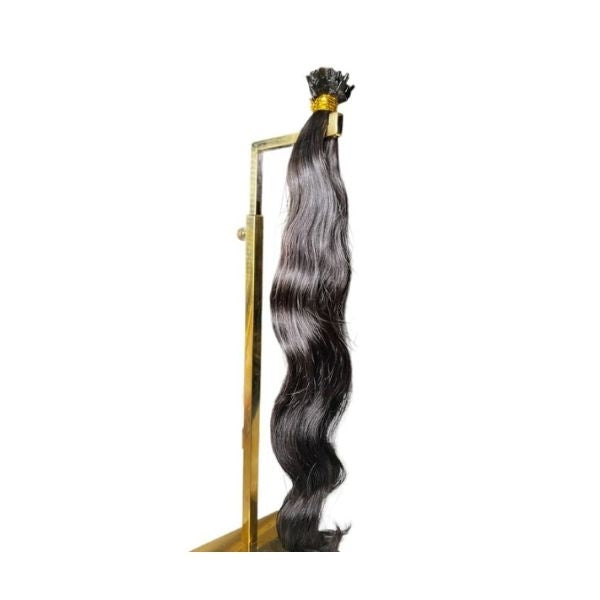 House Of Hair UK خصلات بطرف I مجعد هندي أسود بطول 18