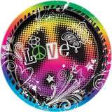Unique Party Tie Dye Disposable Plates (Pack of 8)