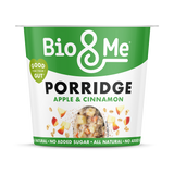 Pot de porridge aux flocons d'avoine BioMe pomme et cannelle pour l'intestin 65g