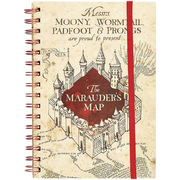 Harry Potter Marauders Map A5 Wirebound Notebook