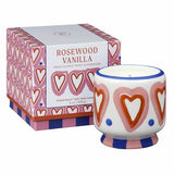 Paddywax Ceramic Soy Candle Hearts Rosewood Vanilla