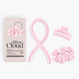 Silver Cloud Silver Ion Infused Satin Heatless Curler Set Pink