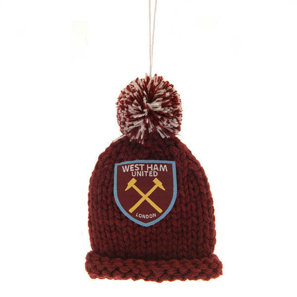 West Ham United FC Bobble Hat Car Mirror Decoration