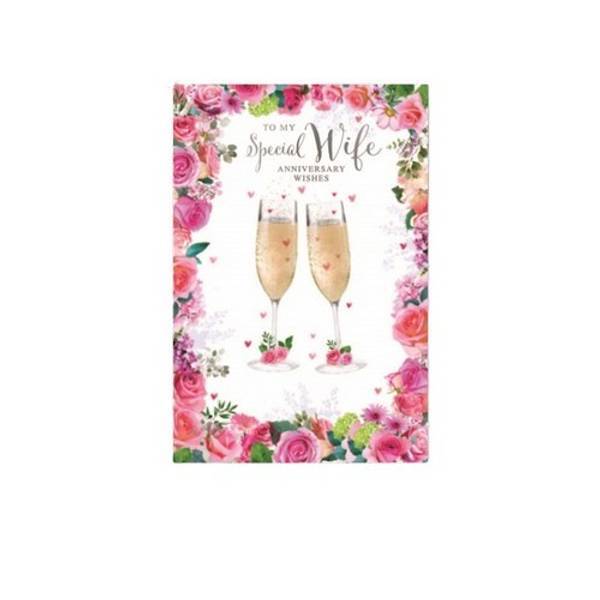 Simon Elvin To My Special Wife Anniversary Card (Pack of 6)