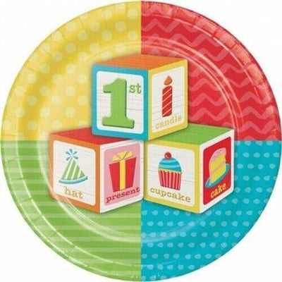 Superdrug Creative Party Paper 1st Birthday Plate (Pack of 8)- Buy online at McGrocer