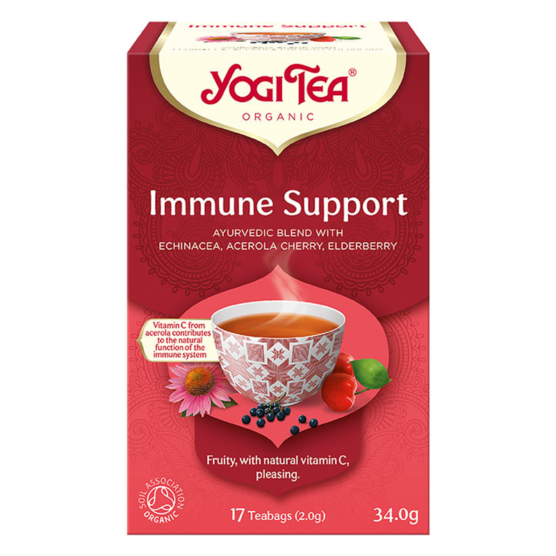 Organic Herbal Immune Support Tea with Echinacea and Acerola 17 Tea Bags