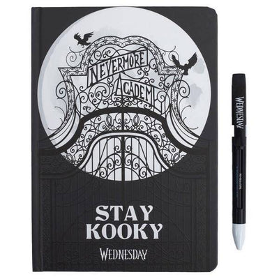 Superdrug Wednesday Stay Kooky Notebook & Pen Set - Acheter en ligne chez McGrocer