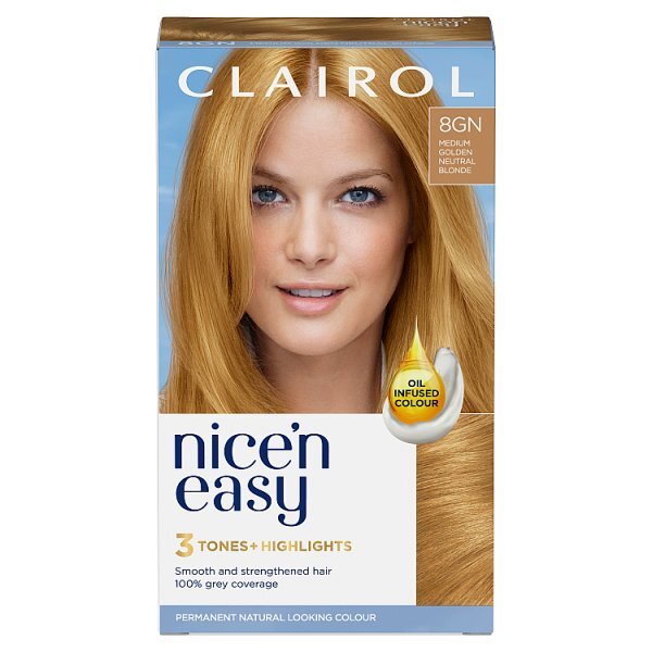 Clairol Nice'n Easy Hair Dye 8GN Medium Golden Neutral Blonde
