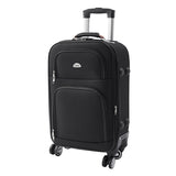 Livingandhome 20" Softshell Travel Suitcase with Lock Black