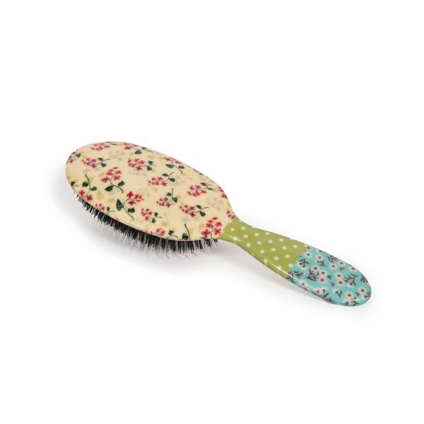 فرشاة شعر كبيرة بشعيرات نقية بلون Pink Blossom من Rock & Ruddle