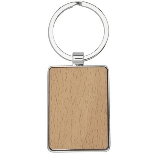 Porte-clés rectangulaire en bois de hêtre Avenue Mauro