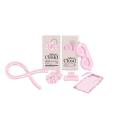 Silver Cloud Pink Heatless Curlers & Pink Contour Sleep Mask