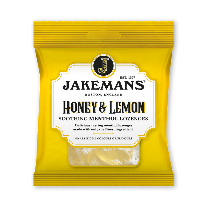 Jakemans Honey Lemon Soothing Menthol Sweets 73g Bag