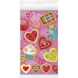Unique Party Plastic Sweet Valentine Tablecloth