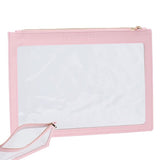 Nanshy Clear Flat Makeup Pouch (Pink).