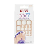 Ongles d'orteils en acrylique Kiss Salon - Blanc