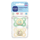 MAM Night 2-6m Soother 2pk 2 per pack