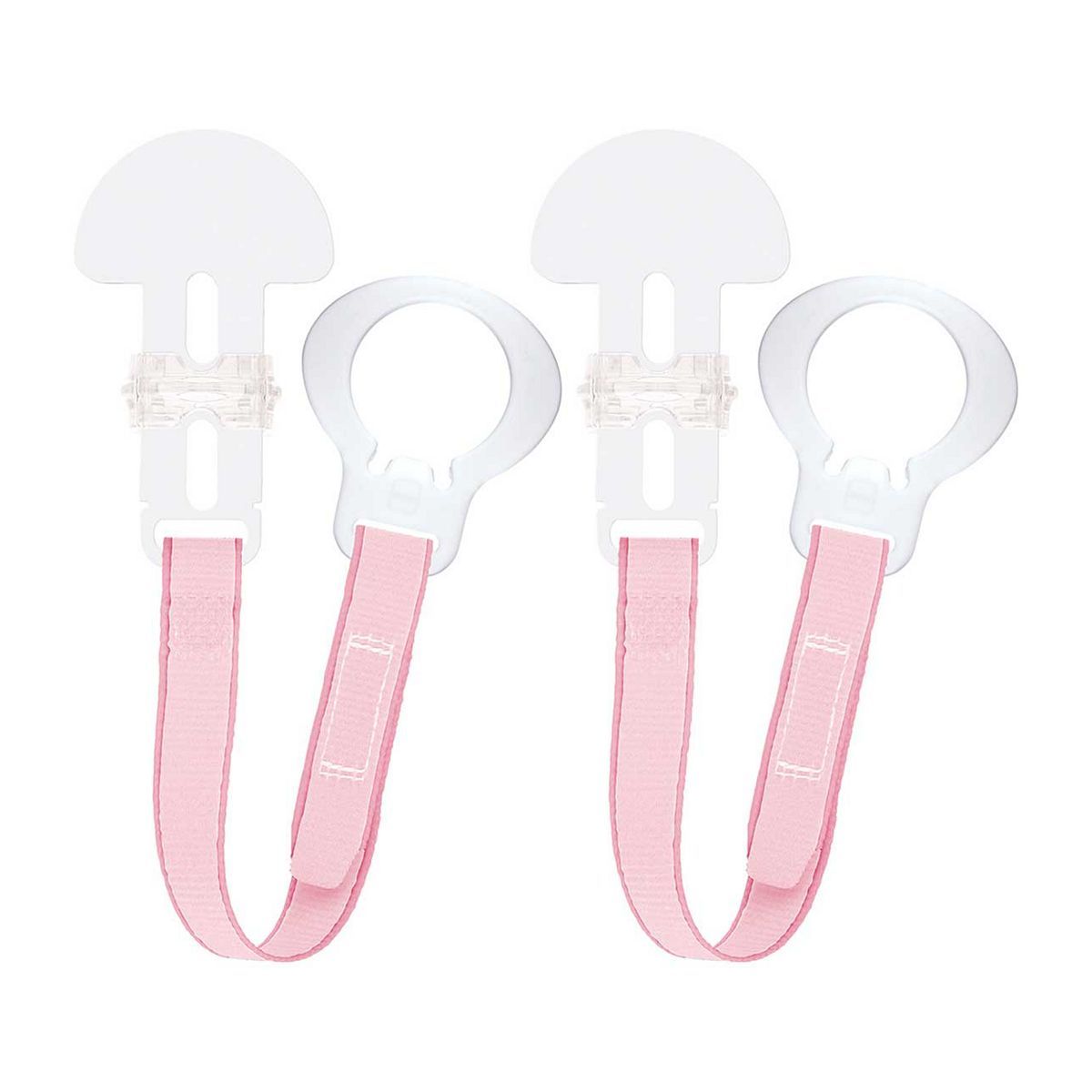 MAM Soother Clip Double Pack Plain - Pink