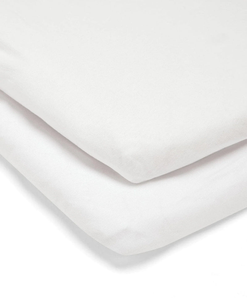 Mamas & Papas Lua white crib sheets 2 pack (British brand)